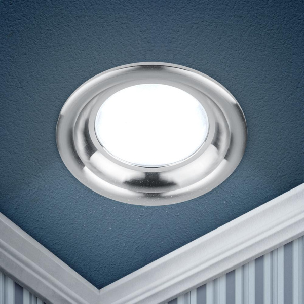 KL LED 17-7 SL Светильник ЭРА светодиодный круглый "тарелка" 7W 4000K, серебро (40/960)