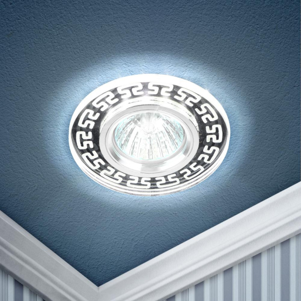 DK LD45 SL Светильник ЭРА декор cо светодиодной подсветкой MR16, зеркальный (50/2000)