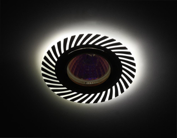 DK LD39 WH/GD Светильник ЭРА декор cо светодиодной подсветкой MR16, белый/золото (50/2000)