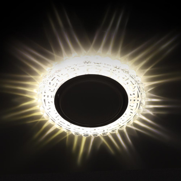 DK LD38 SL Светильник ЭРА декор cо светодиодной подсветкой GX53, зеркальный (30/720)