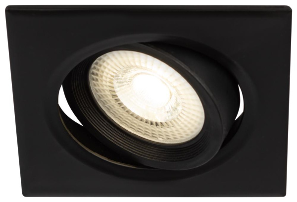 KL LED 21A-5 4K BK Светильник ЭРА Светильник ЭРА светодиодный квадратный поворотн. LED SMD 5W 4000K, черный (100/1600)