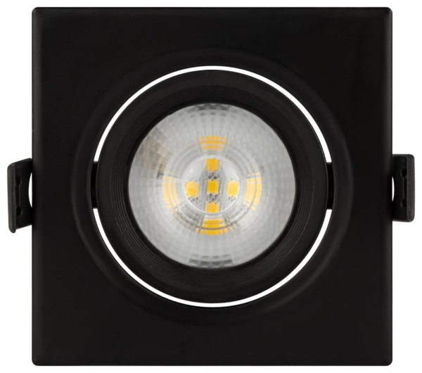 KL LED 21A-5 4K BK Светильник ЭРА Светильник ЭРА светодиодный квадратный поворотн. LED SMD 5W 4000K, черный (100/1600)