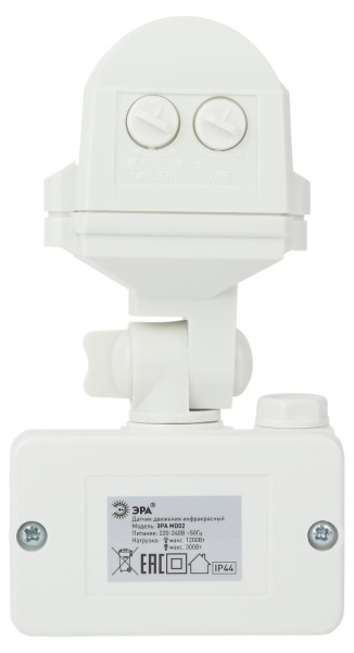 Датчик движения ЭРА MD 02 прожекторный 1200Вт, IP-44, 12м (60/480)