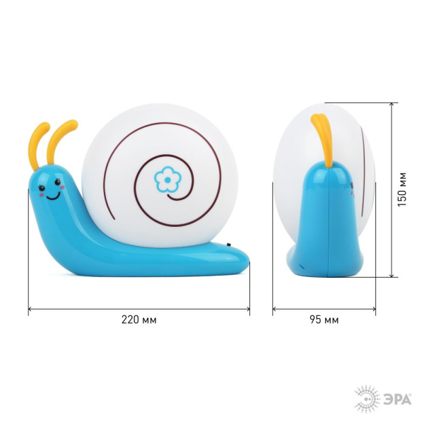 Ночник - светильник светодиодный ЭРА NLED-405-0.5W-BU аккумуляторный синий