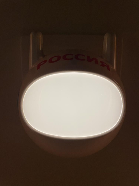 Ночник - светильник светодиодный ЭРА NN-604-LS-W в розетку с датчиком освещенности белый