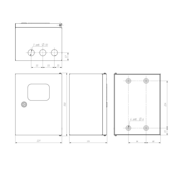ЭРА SIMPLE ЩМПг (окно)-00 IP54 (290х220х175) (84)