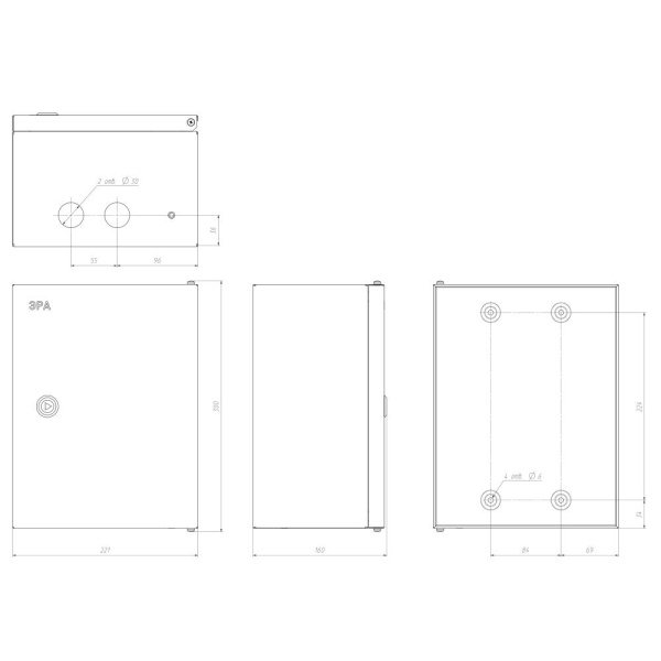 ЭРА SIMPLE ЩМПг-00_IP54 (290х220х155) (70)