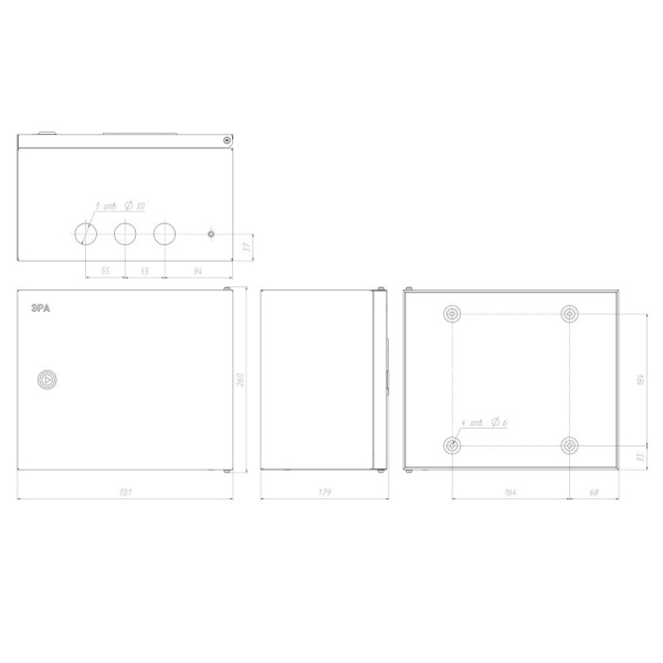 ЭРА SIMPLE ЩМПг-02_IP54  (250х300х175) (70)