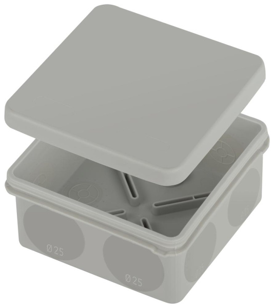 KOR-100-100-50-9g-2MP  Распаячная коробка ЭРА KOR-100-100-50-9g-2MP двухкомпонентная HF стойкая к УФ 100х100х50мм серая прямой монтаж IP67