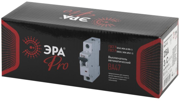 Автоматический выключатель ЭРА PRO NO-901-48 ВА47-63 3P 25А кривая C 6кА