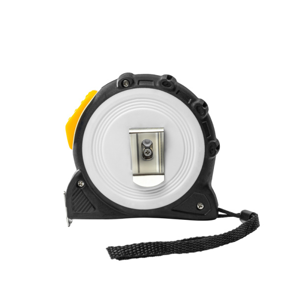 Рулетка Selbstfixierung, 10м x 25мм, магнитный двухсторонний зацеп, нейлон, двухсторонняя шкала, автоматическая фиксация KRANZ