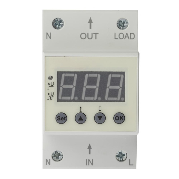 Реле контроля напряжения ЭРА PRO NO-903-41 РКН-1 63А электронный дисплей