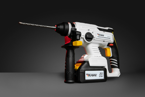 Перфоратор аккумуляторный, SDS-plus, 2,2Дж, 1х4Ач, в кейсе KRANZ