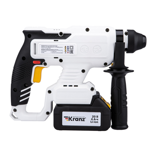 Перфоратор аккумуляторный, SDS-plus, 2,2Дж, 1х4Ач, в кейсе KRANZ