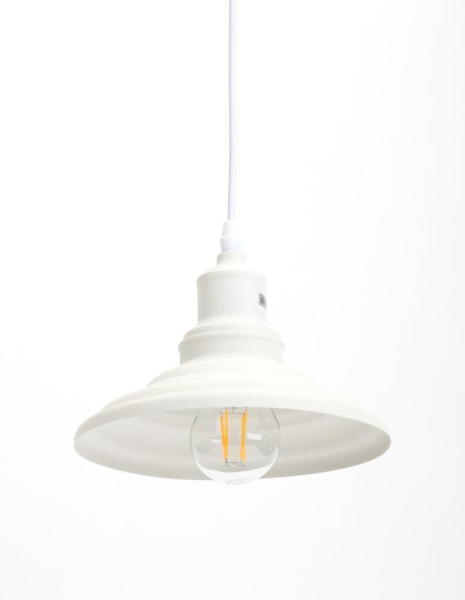 Светильник подвесной (подвес) ЭРА PL4 WH металл, E27, max 60W, высота плафона 80мм, подвеса 800мм, белый