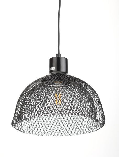 Светильник подвесной (подвес) ЭРА PL6 BK металл, E27, max 60W, высота плафона 200мм, подвеса 730мм, черный