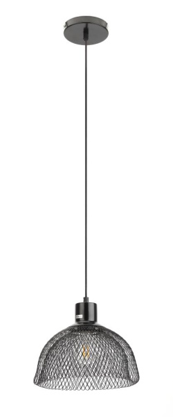 Светильник подвесной (подвес) ЭРА PL6 BK металл, E27, max 60W, высота плафона 200мм, подвеса 730мм, черный