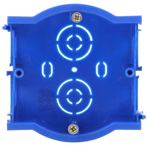 ЭРА Подрозетник промежуточный UniPost 68х45мм для твердых стен синий IP30 (160/3200)