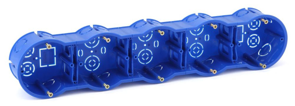 ЭРА Подрозетник промежуточный UniPost 68х45мм для твердых стен синий IP30 (160/3200)