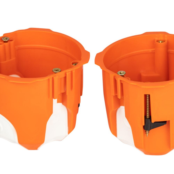 Коробка установочная ЭРА KUU-71-65-unibox универсальная UniBox для твердых и полых стен саморез оранжевая 71х65мм