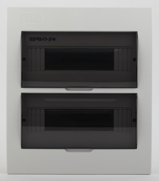 BOXF24  Корпус пластиковый встраиваемый ЭРА SIMPLE ЩРВ-П-24 IP41 прозрачная крышка белый