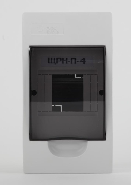 BOXS04  Корпус пластиковый навесной ЭРА SIMPLE ЩРН-П-04 IP41 прозрачная крышка белый