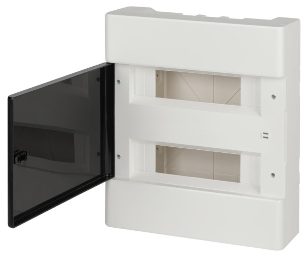 BOXS-24-p-s-t  Корпус пластиковый навесной ЭРА TREND ЩРН-П-24 IP41 прозрачная крышка белый