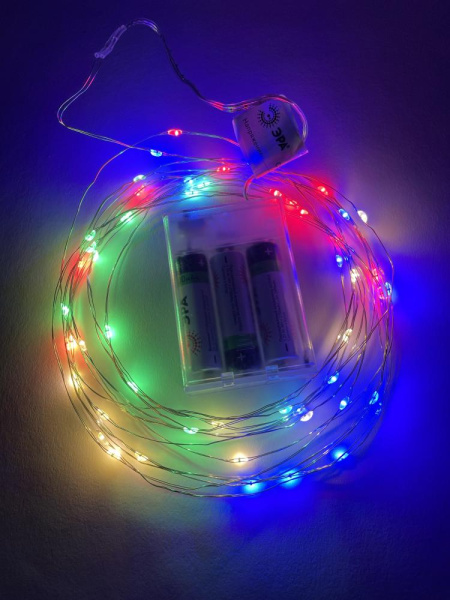 ENIN -5NM ЭРА Гирлянда LED Нить 5 м мультиколор, АА (100/2500)