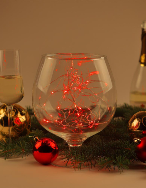 ENIN -5NR ЭРА Гирлянда LED Нить 5 м красный свет, АА (100/2500)