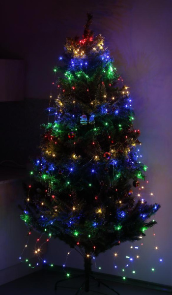 ENIN -2NM ЭРА Гирлянда LED  Дождик 10 нитей  2 метра мультиколор 220V (60/1440)