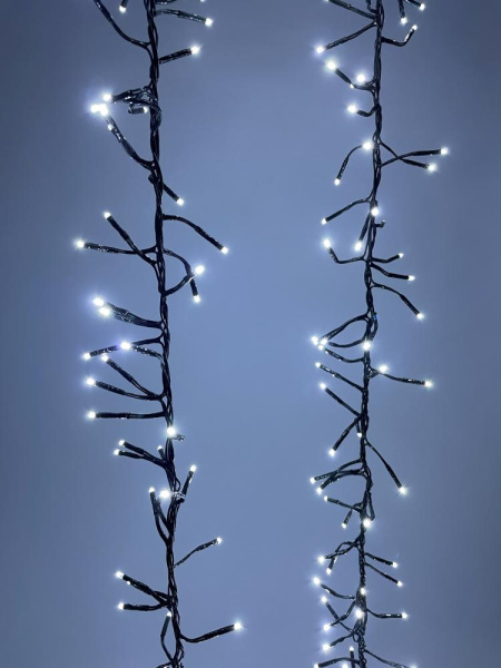 ENIN - GC ЭРА Гирлянда LED Нить Мишура 3,9 м зеленый провод, холодный свет,  220V (24/576)