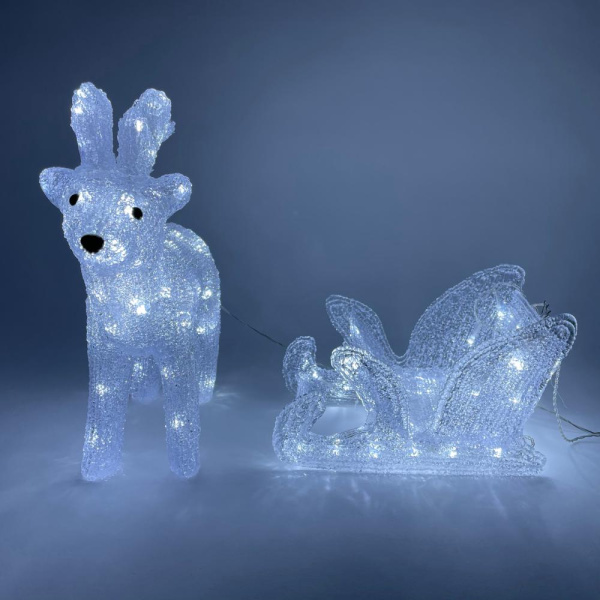 ENIOF - 11 ЭРА Фигура LED Олень с санями, 220V (2/30)