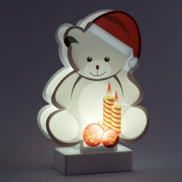 Светодиодная новогодняя фигура ЭРА EGNDS-07 Мишка 1 LED