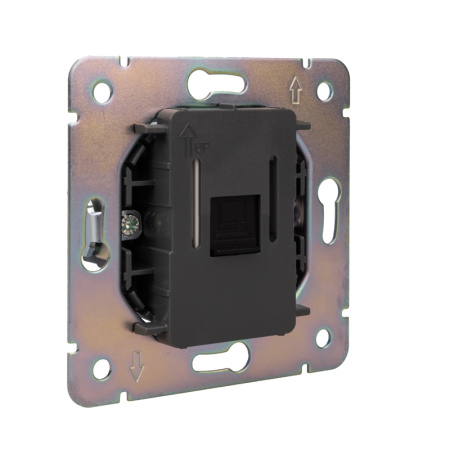 Розетка STRONG компьютерная RJ45 кат6 с/у антрацит KRANZ