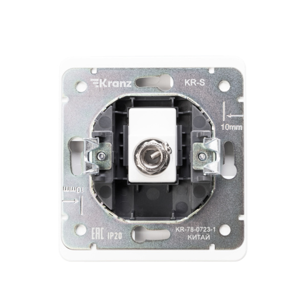 Розетка ROUND TV с/у перламутр KRANZ