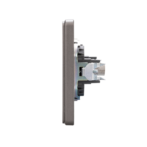 Розетка ROUND TV с/у титан KRANZ