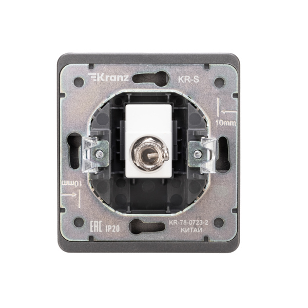 Розетка ROUND TV с/у титан KRANZ