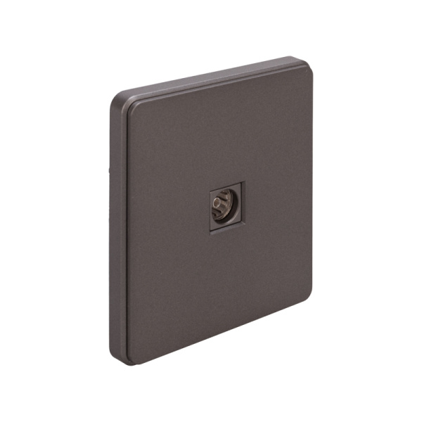 Розетка ROUND TV с/у титан KRANZ