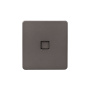 Розетка ROUND компьютерная RJ45 кат6 с/у титан KRANZ