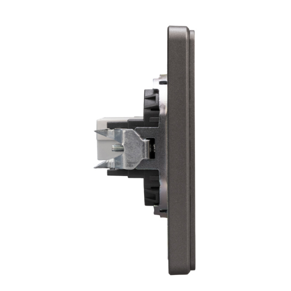 Розетка ROUND компьютерная RJ45 кат6 с/у титан KRANZ