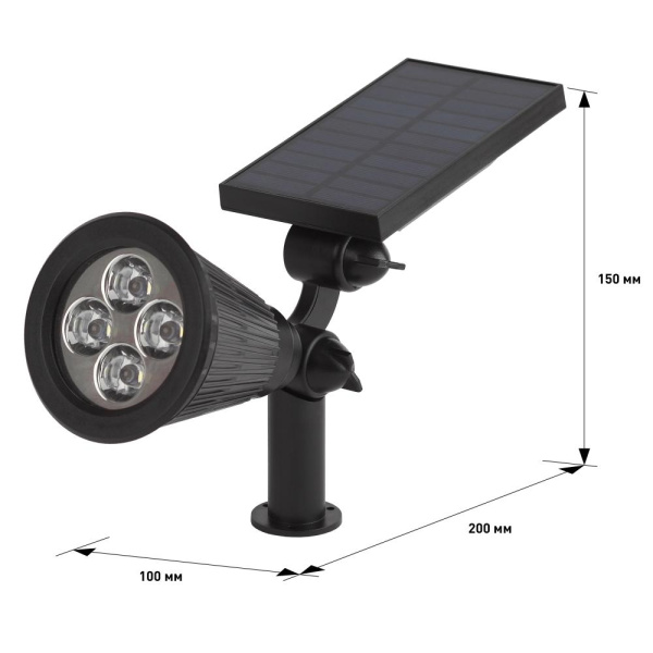 ERASP024-10 ЭРА Садовый светильник 4 LED на солнечной батарее (24/216)