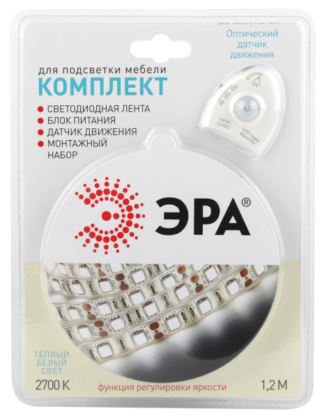 2835move-4,8-30-12-2700-1,2m  Комплект светодиодной ленты ЭРА 2835move-4,8-30-12-2700-1,2m