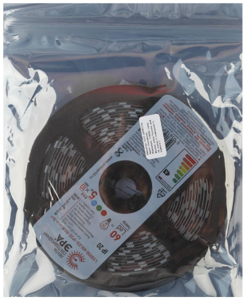 ЭРА Лента светодиодная LS5050-14,4-60-12-RGB-IP20-1 year-5m (50/2000)