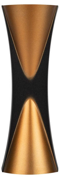 Декоративная подсветка ЭРА WL43 BK+GD светодиодная 6Вт 3500К черный/золото IP54 для интерьера, фасадов зданий