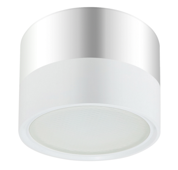 OL7 GX53 WH/CH Подсветка ЭРА Накладной под лампу Gx53, алюминий, цвет белый+хром (40/1200)