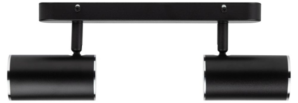 Светильник настенно-потолочный спот ЭРА OL35-2 BK MR16 GU10 IP20 черный хром