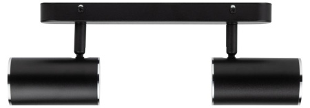 Светильник настенно-потолочный спот ЭРА OL35-2 BK MR16 GU10 IP20 черный хром