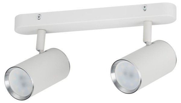 Светильник настенно-потолочный спот ЭРА OL35-2 WH MR16 GU10 IP20 белый хром
