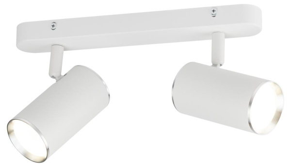 Светильник настенно-потолочный спот ЭРА OL35-2 WH MR16 GU10 IP20 белый хром