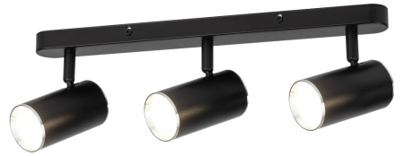 Светильник настенно-потолочный спот ЭРА OL35-3 BK MR16 GU10 IP20 черный хром